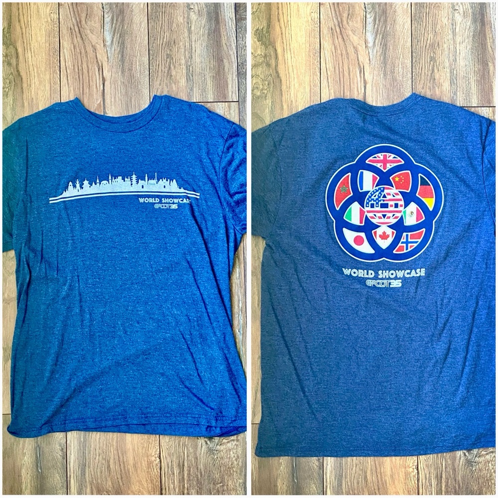 Disney Parks Exclusive World Showcase Epcot 35 Adult Sz Medium